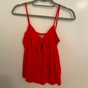 Madewell red satin top